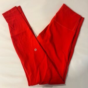 Lululemon Wunder Train High-Rise Tight 28” Hot Heat size 6